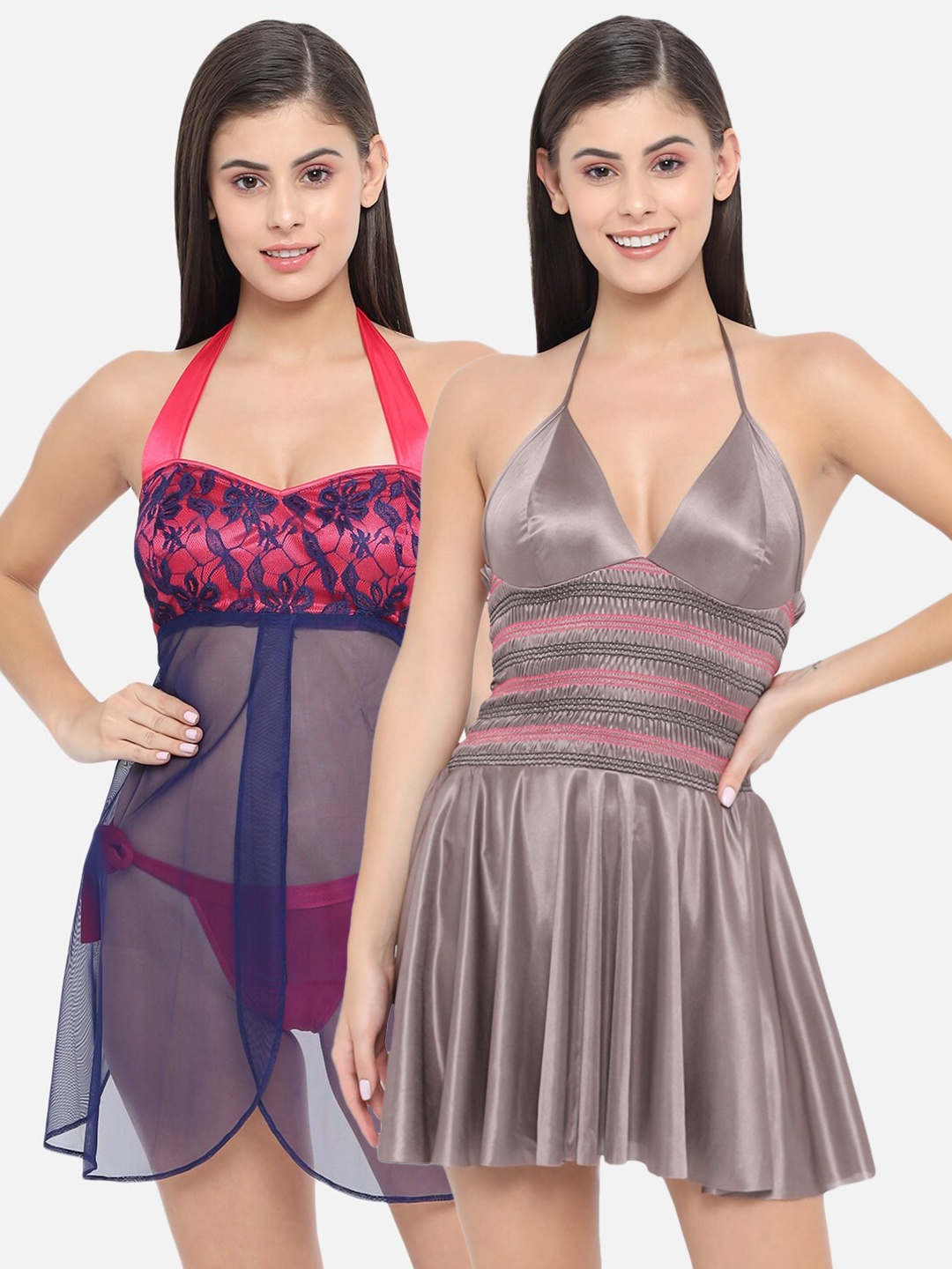 

Klamotten Pack Of 2 Navy Blue & Grey Baby Doll