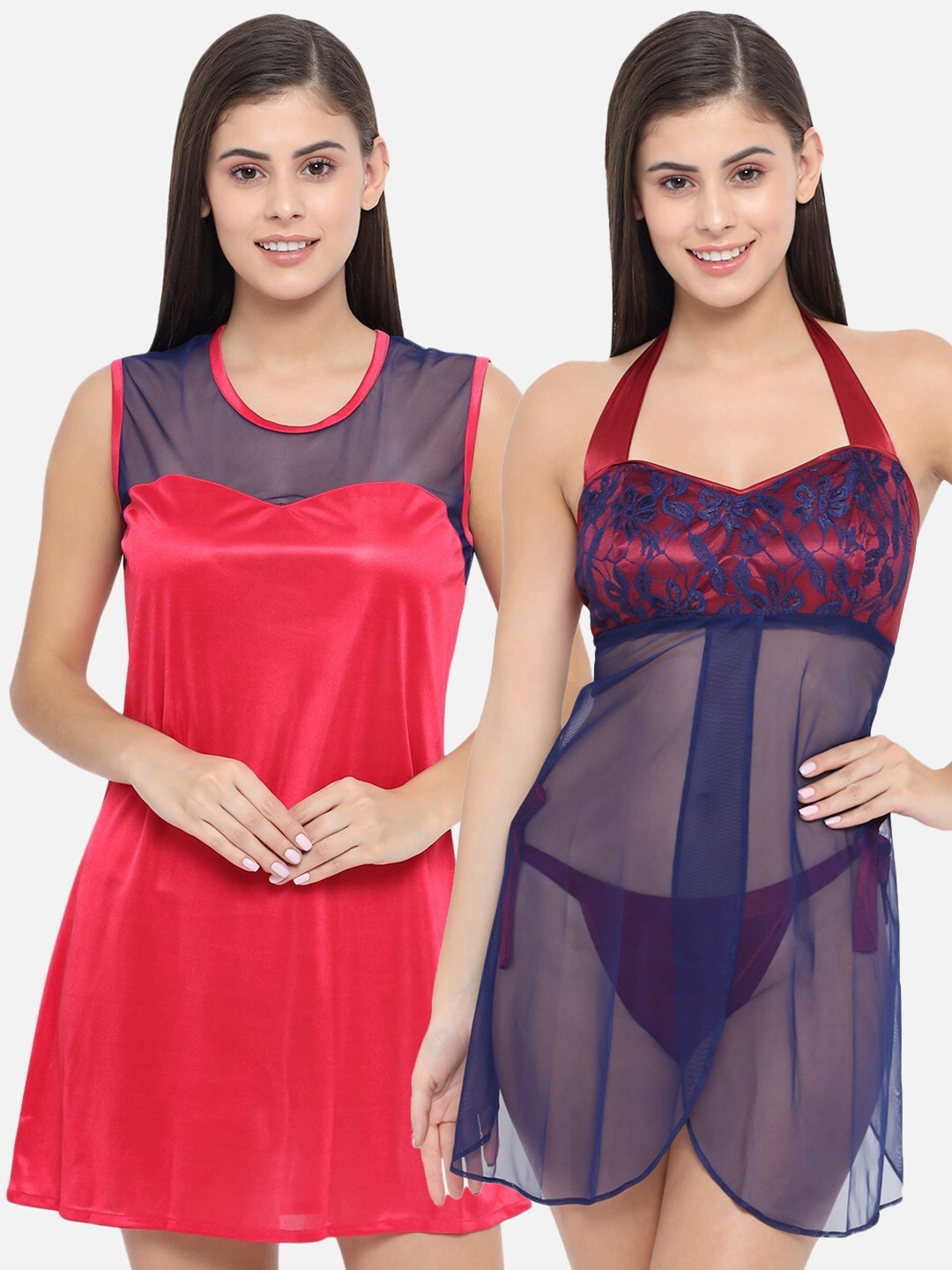 

Klamotten Pack Of 2 Red & Navy Blue Baby Doll