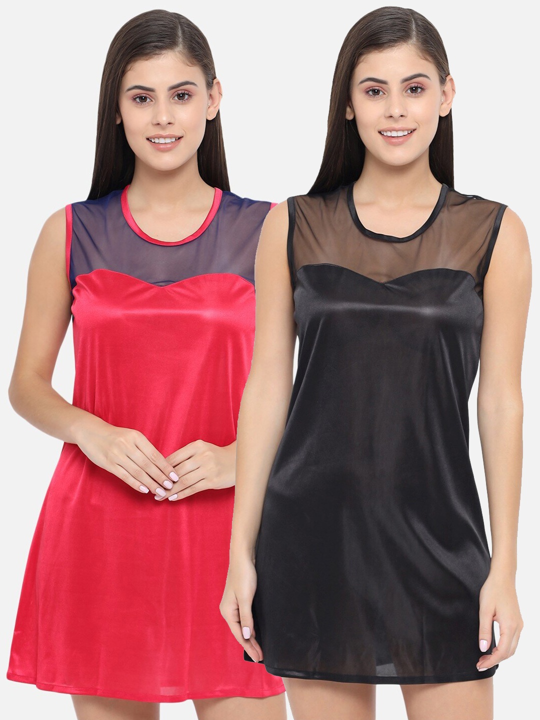 

Klamotten Pack Of 2 Red & Black Baby Doll