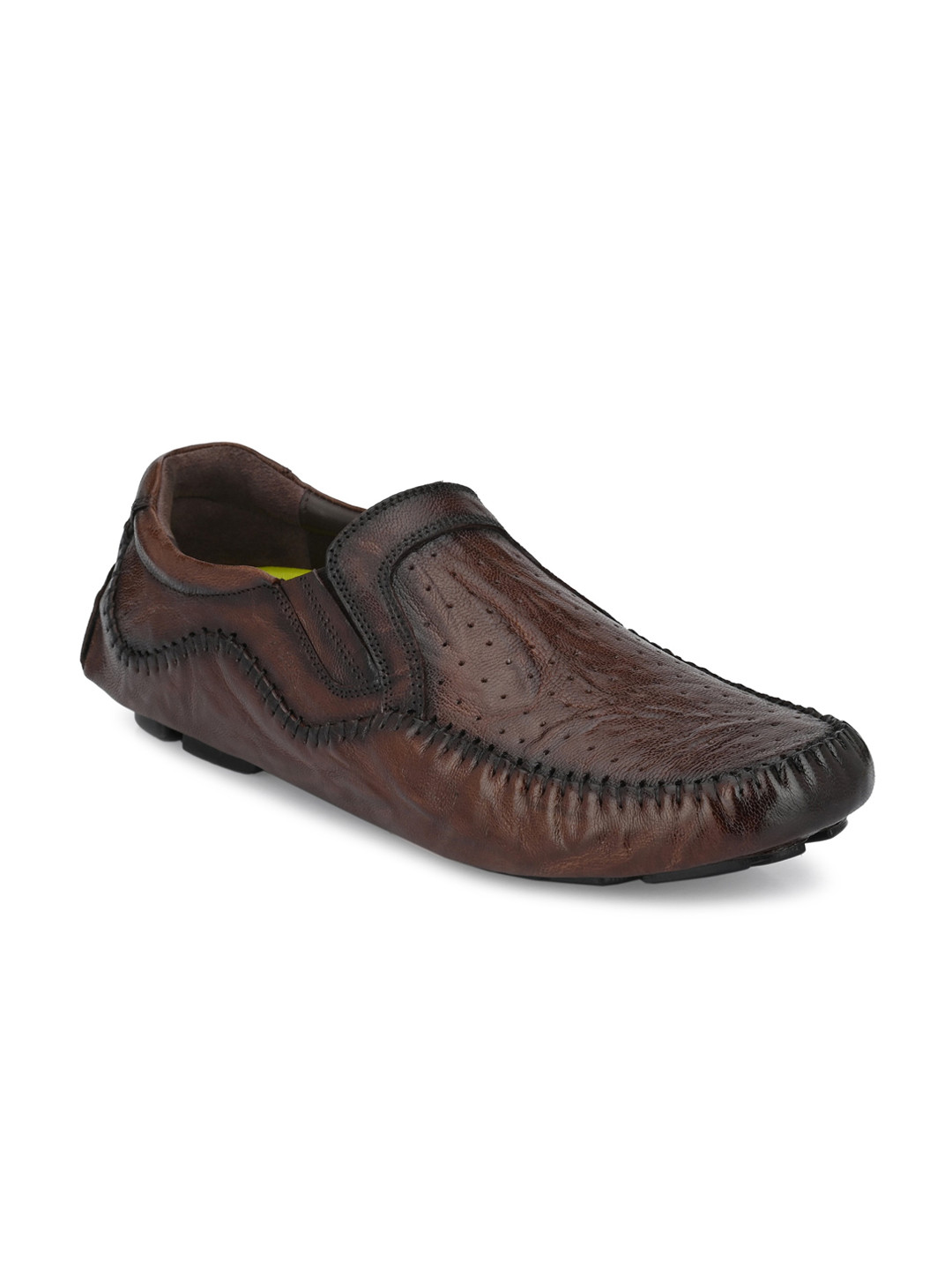 

Hitz Men Brown Leather Loafers