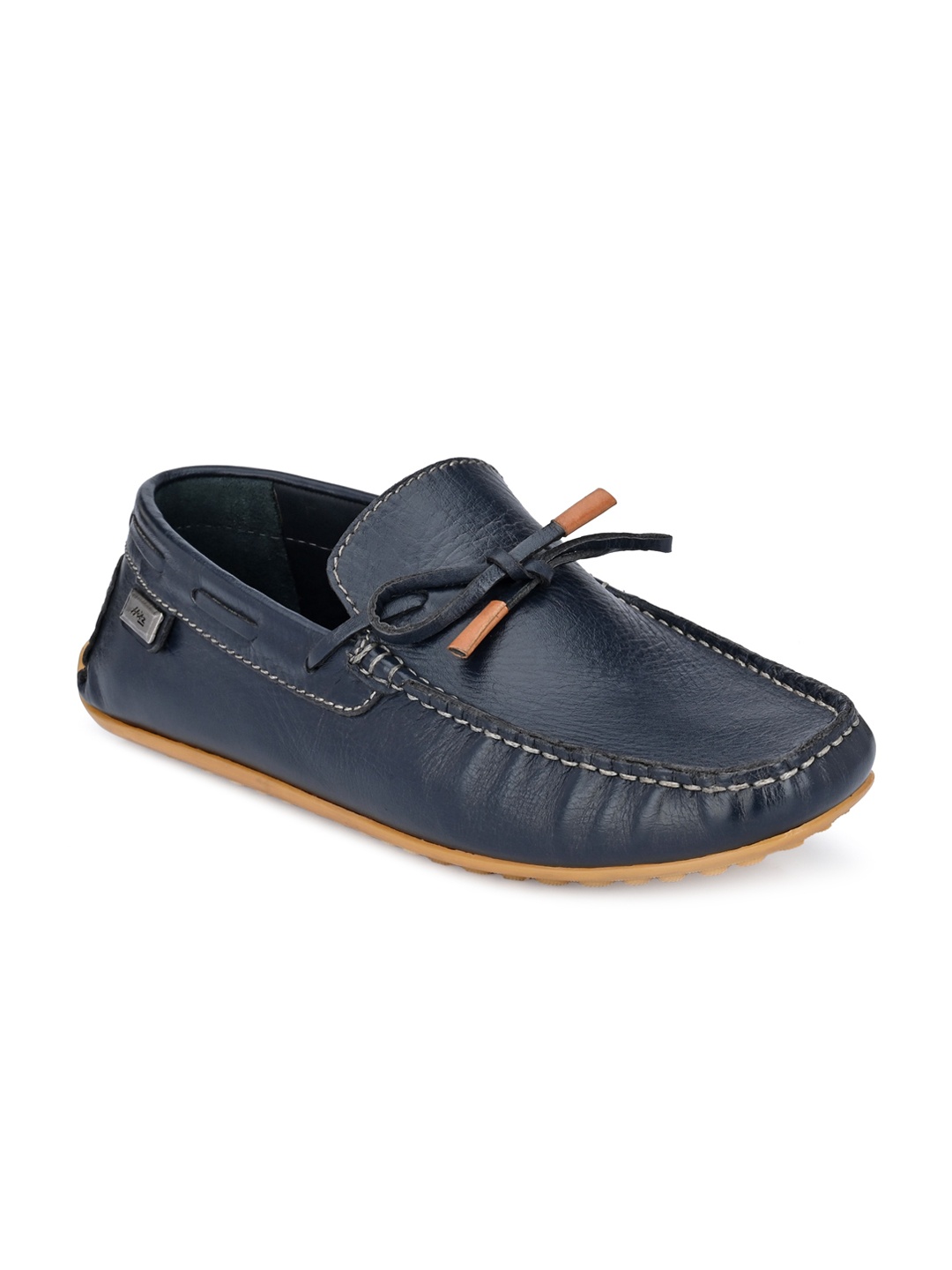 

Hitz Men Blue Leather Loafers