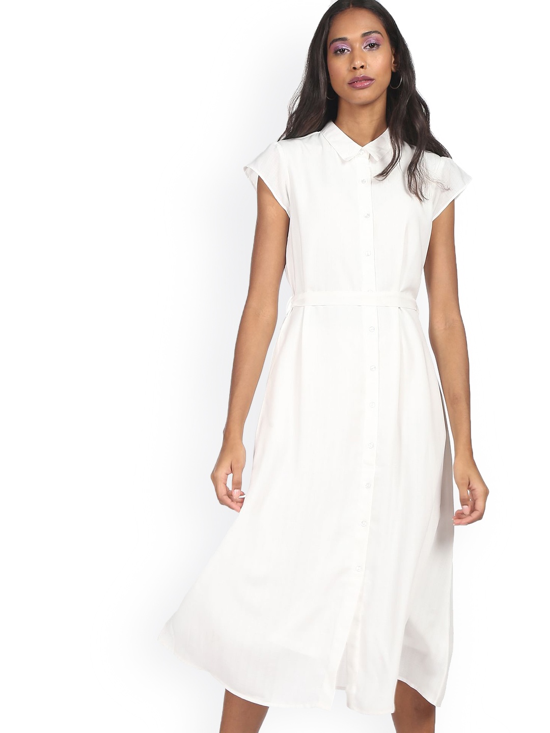 

Sugr White Shirt Midi Dress