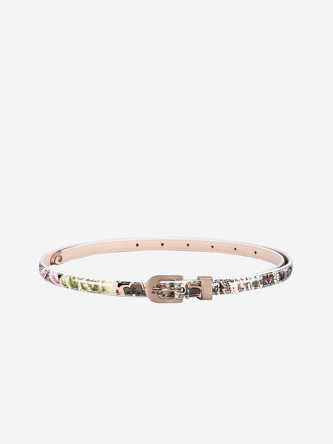

BuckleUp Women Pink & White Printed Belt