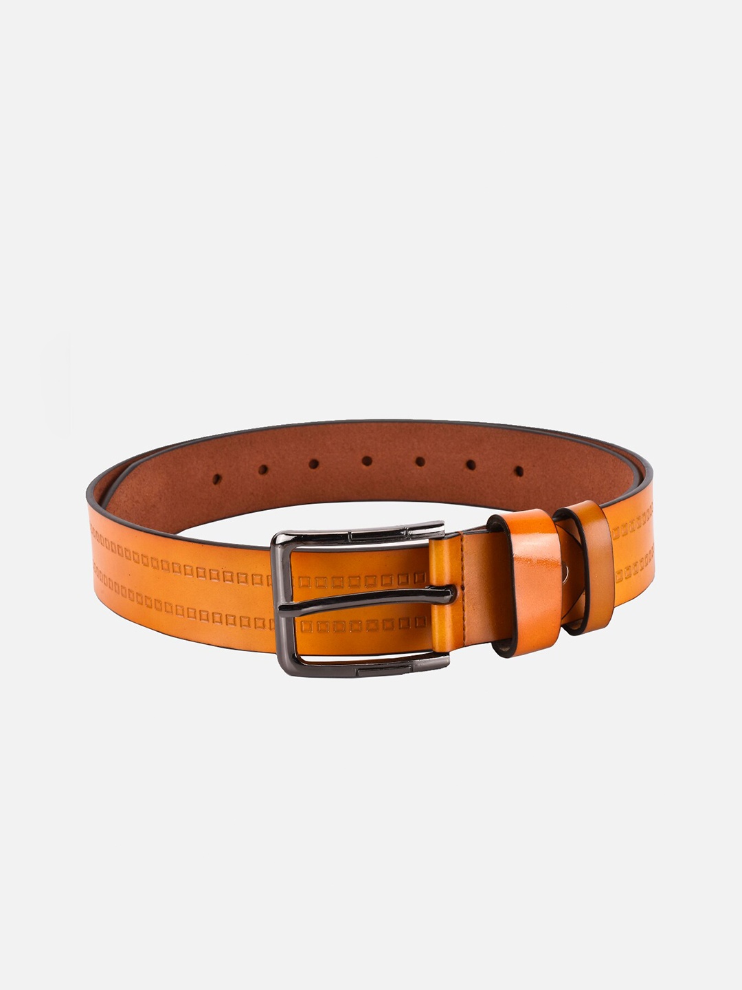 

BuckleUp Men Tan Textured Leather Casual Belt