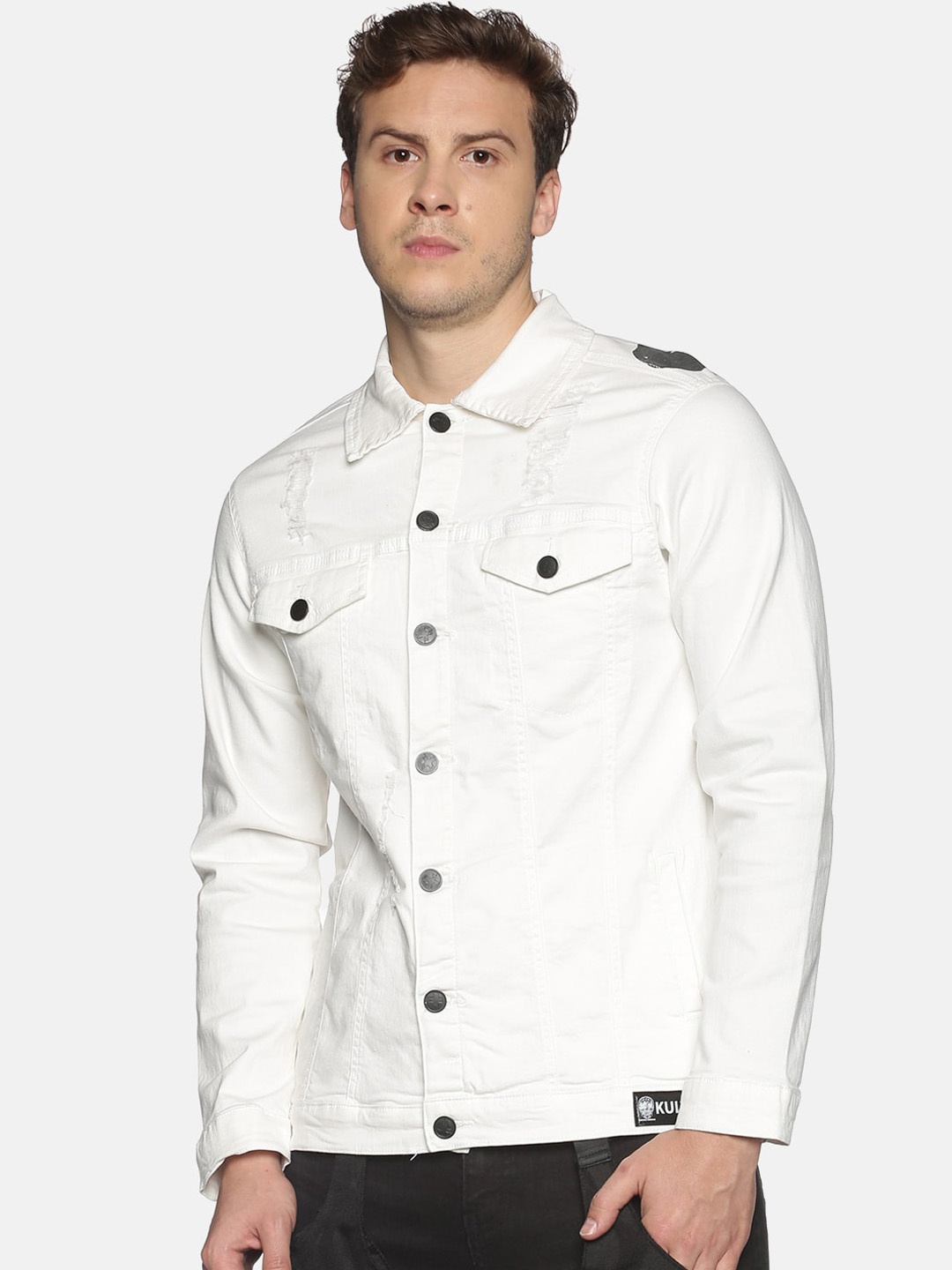 

KULTPRIT Men White Solid Tailored Jacket