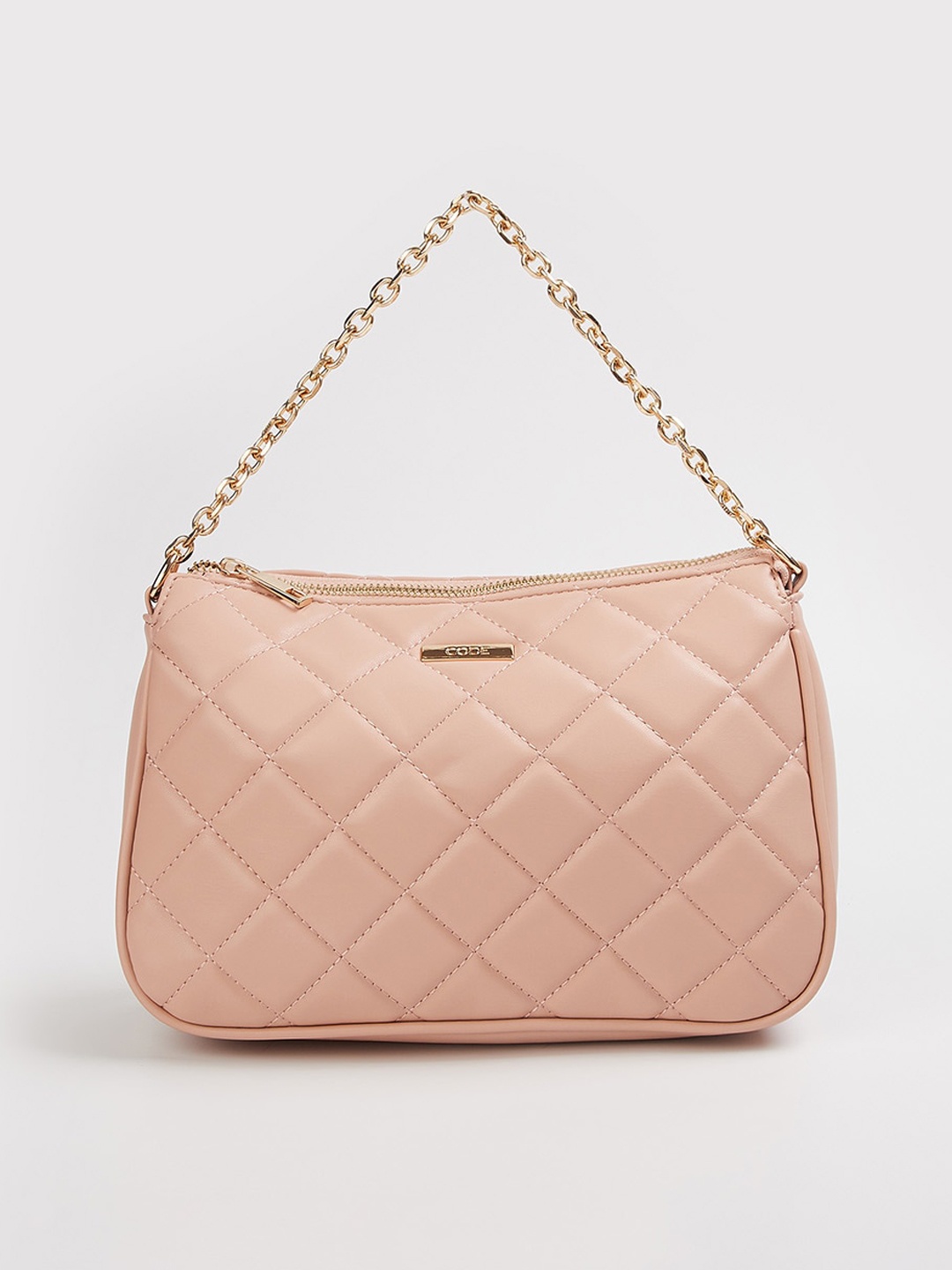 

CODE by Lifestyle Women Nude-Coloured Textured Structured Shoulder Bag