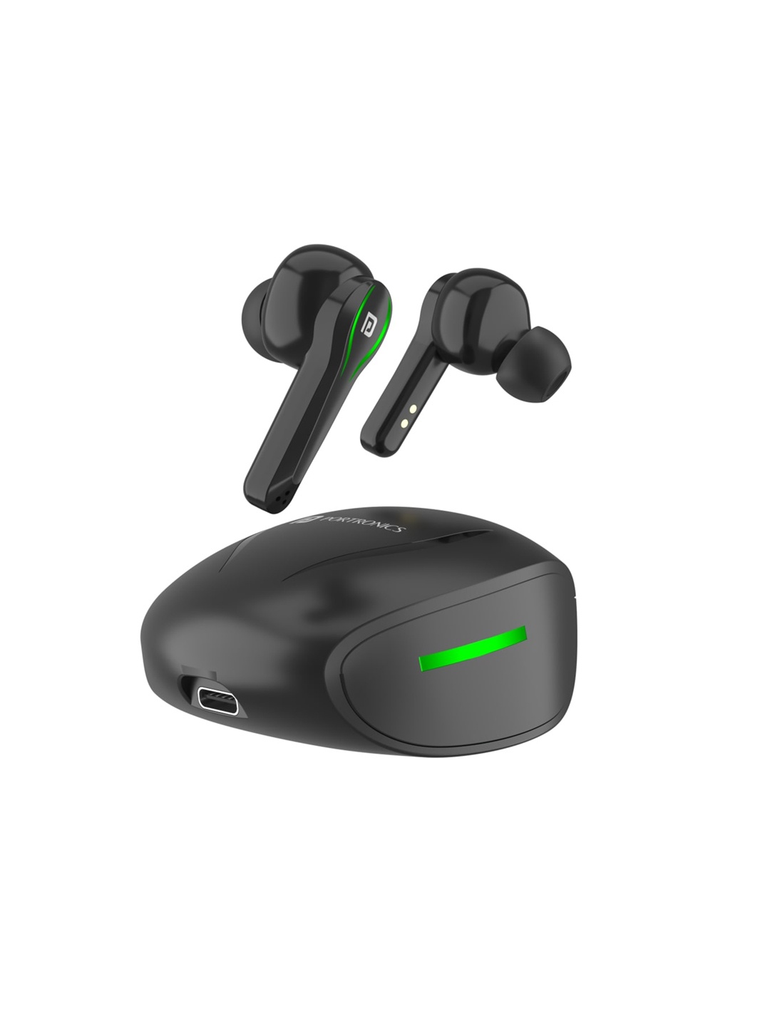 

Portronics Black Solid Harmonics Twins 23 Smart TWS Earbuds