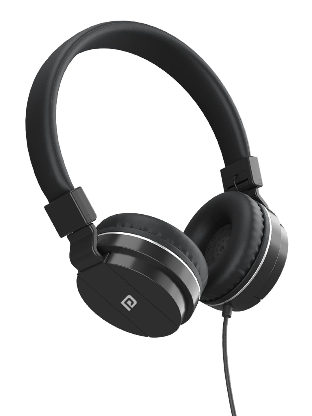 

Portronics Black Solid Foldable On-Ear Wired Headphone
