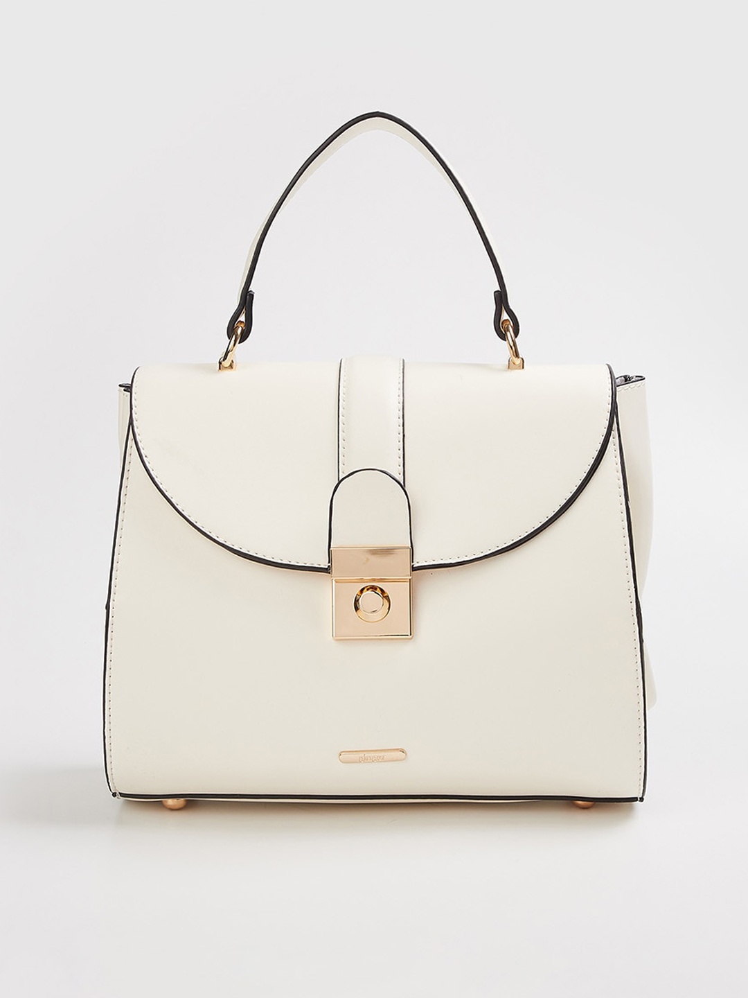 

Ginger by Lifestyle Off White Structured Satchel