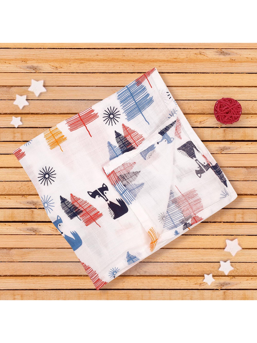 

Baby Moo White & Blue Summer Single Bed Blanket