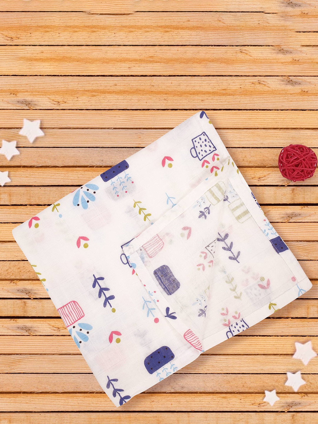 

Baby Moo Kids Printed Muslin Swaddle, Multi