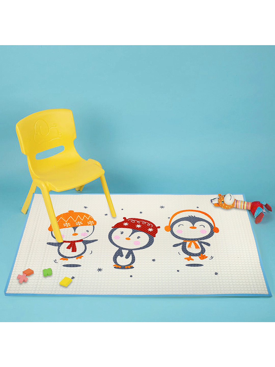

Baby Moo Infants White & Blue Penguin Party Printed Massage Mat