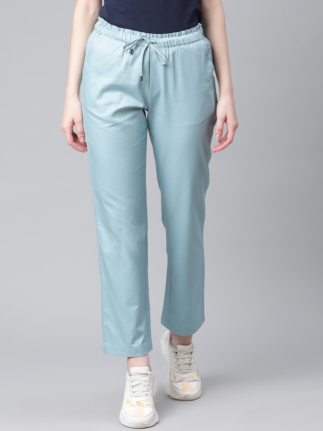 

VANCA ECO Women Blue Solid Trousers