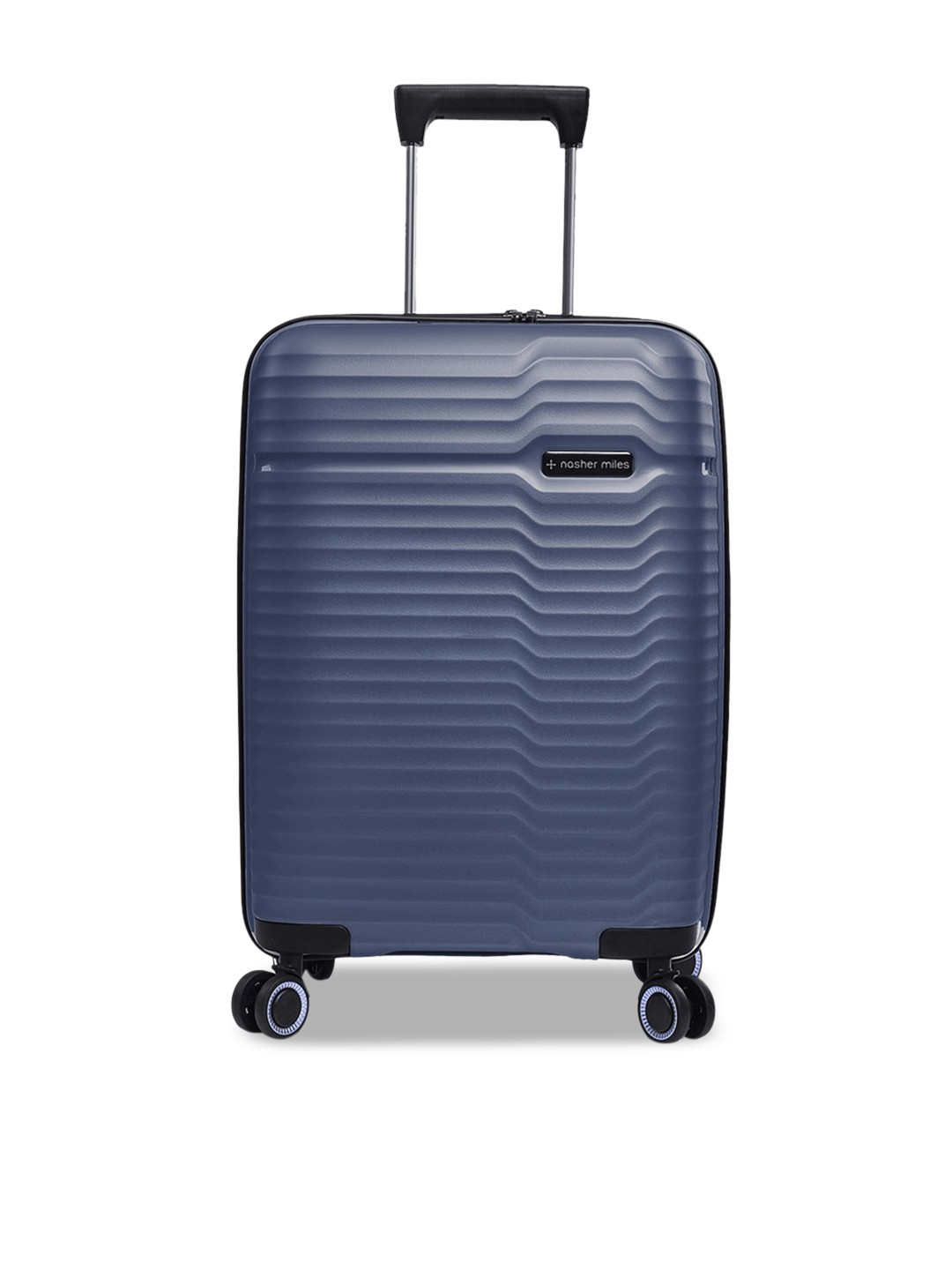 

Nasher Miles Navy Blue Textured Hard-Sided Trolley Suitcase