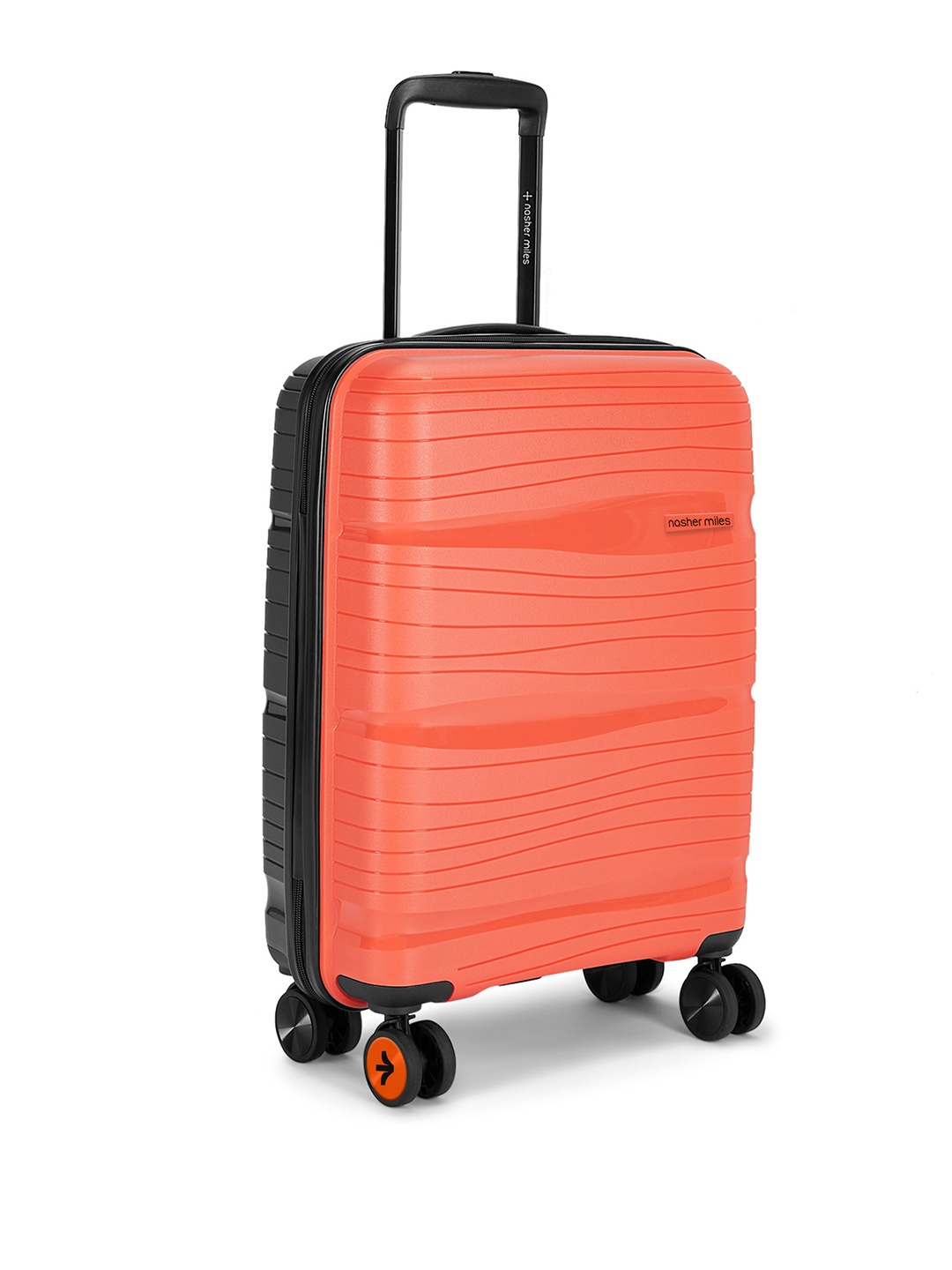 

Nasher Miles Nicobar Textured Hard-Sided Cabin Trolley Suitcase, Orange