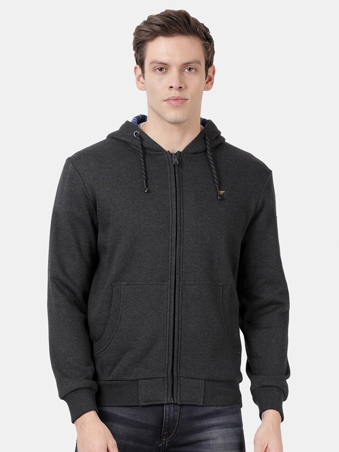 

t-base Men Black Detachable Hood Sweatshirt