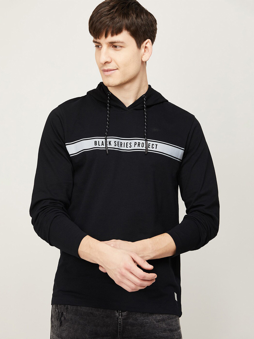 

Bossini Men Black Typography T-shirt