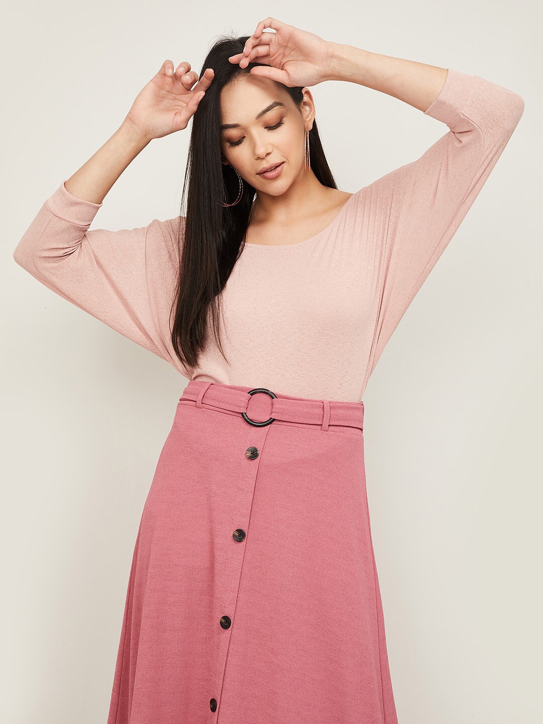 

CODE by Lifestyle Pink Extended Sleeves Top