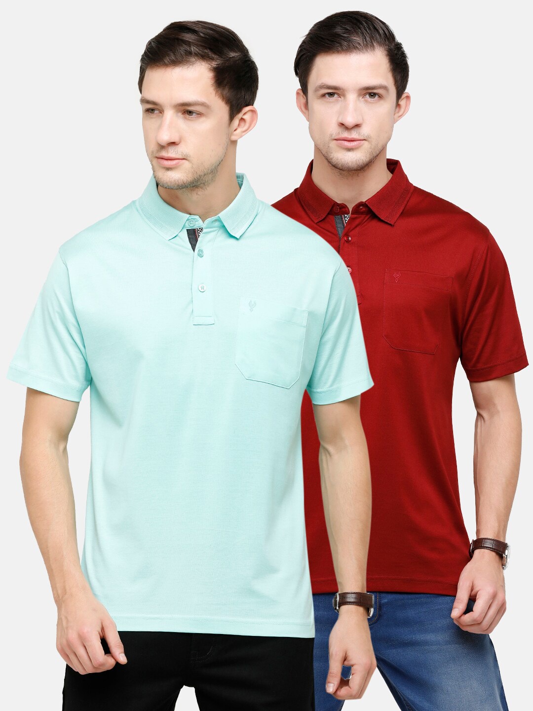 

Classic Polo Men Multicoloured Polo Collar Pockets T-shirt, Multi