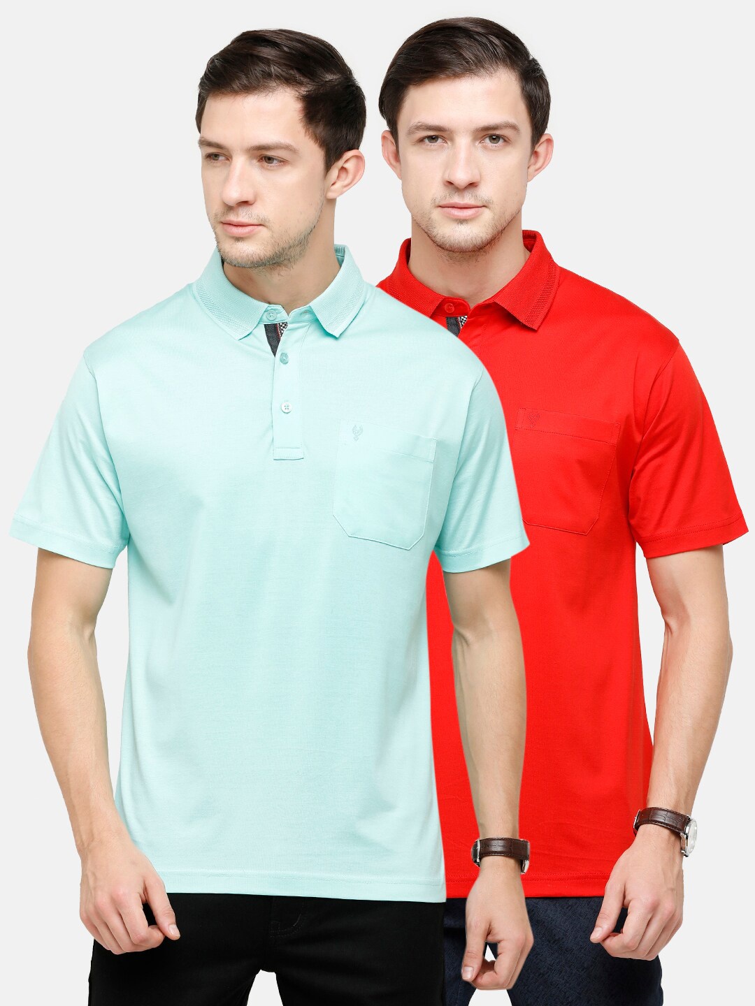 

Classic Polo Men Multicoloured Polo Collar Pockets T-shirt, Multi
