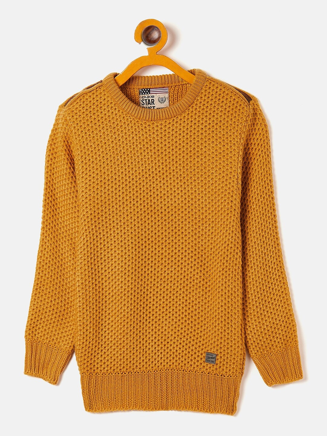 

Duke Boys Mustard Cable Knit Wool Pullover
