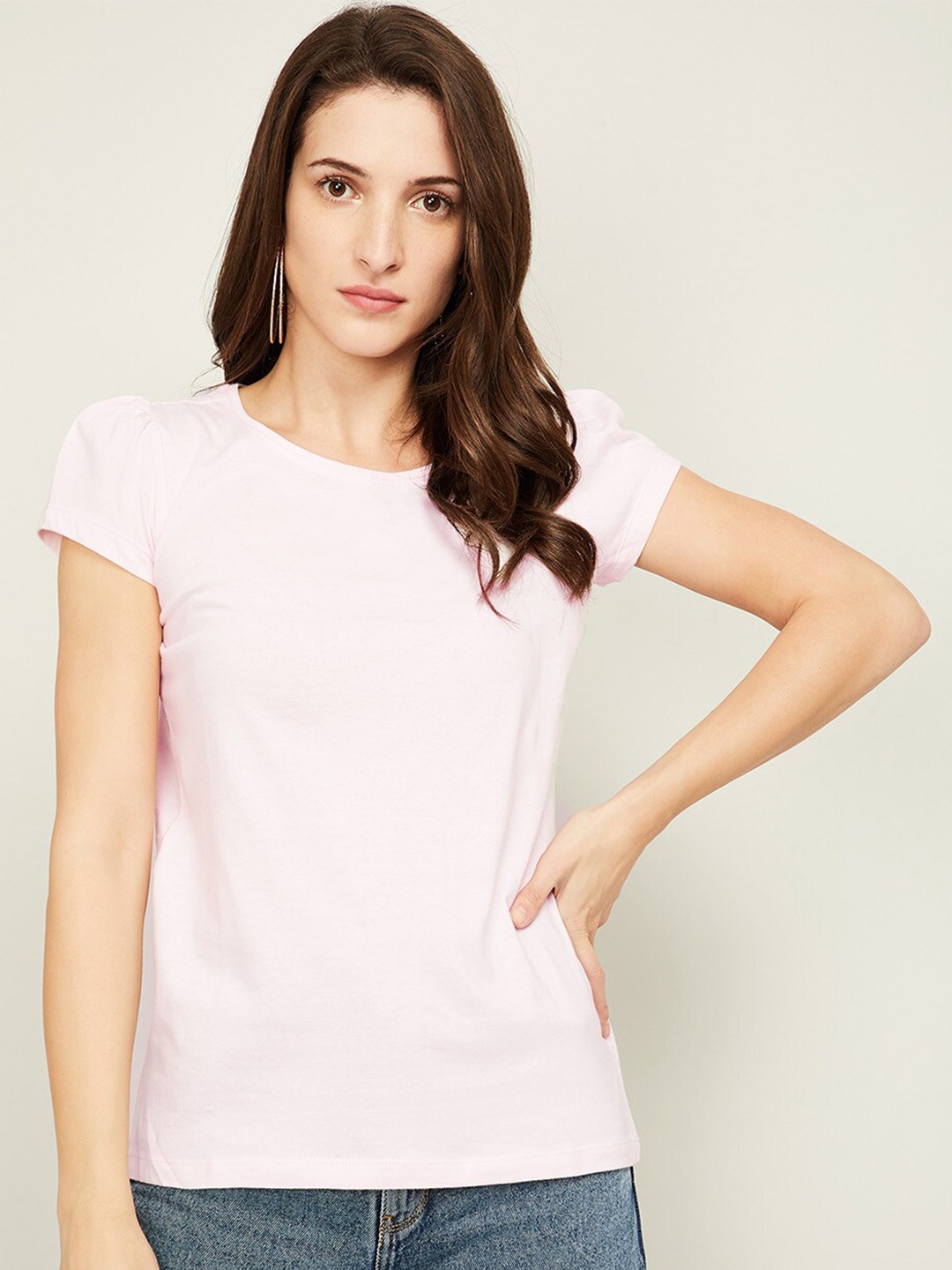 

Fame Forever by Lifestyle Pink Solid Regular Top