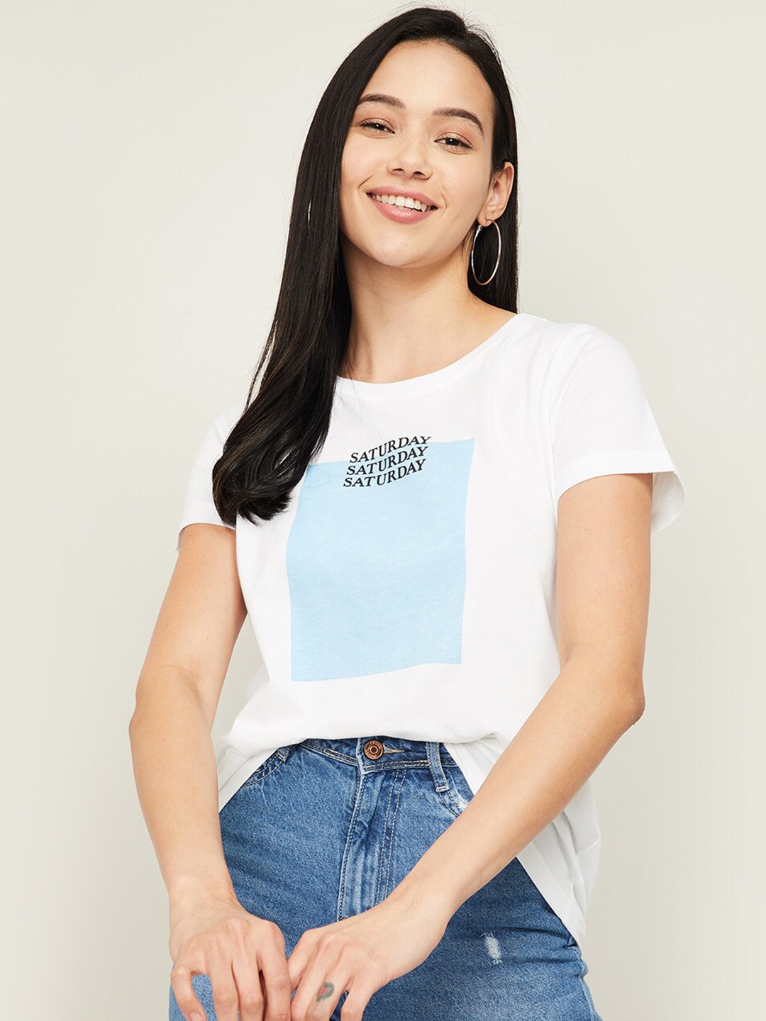 

Fame Forever by Lifestyle White Print Top