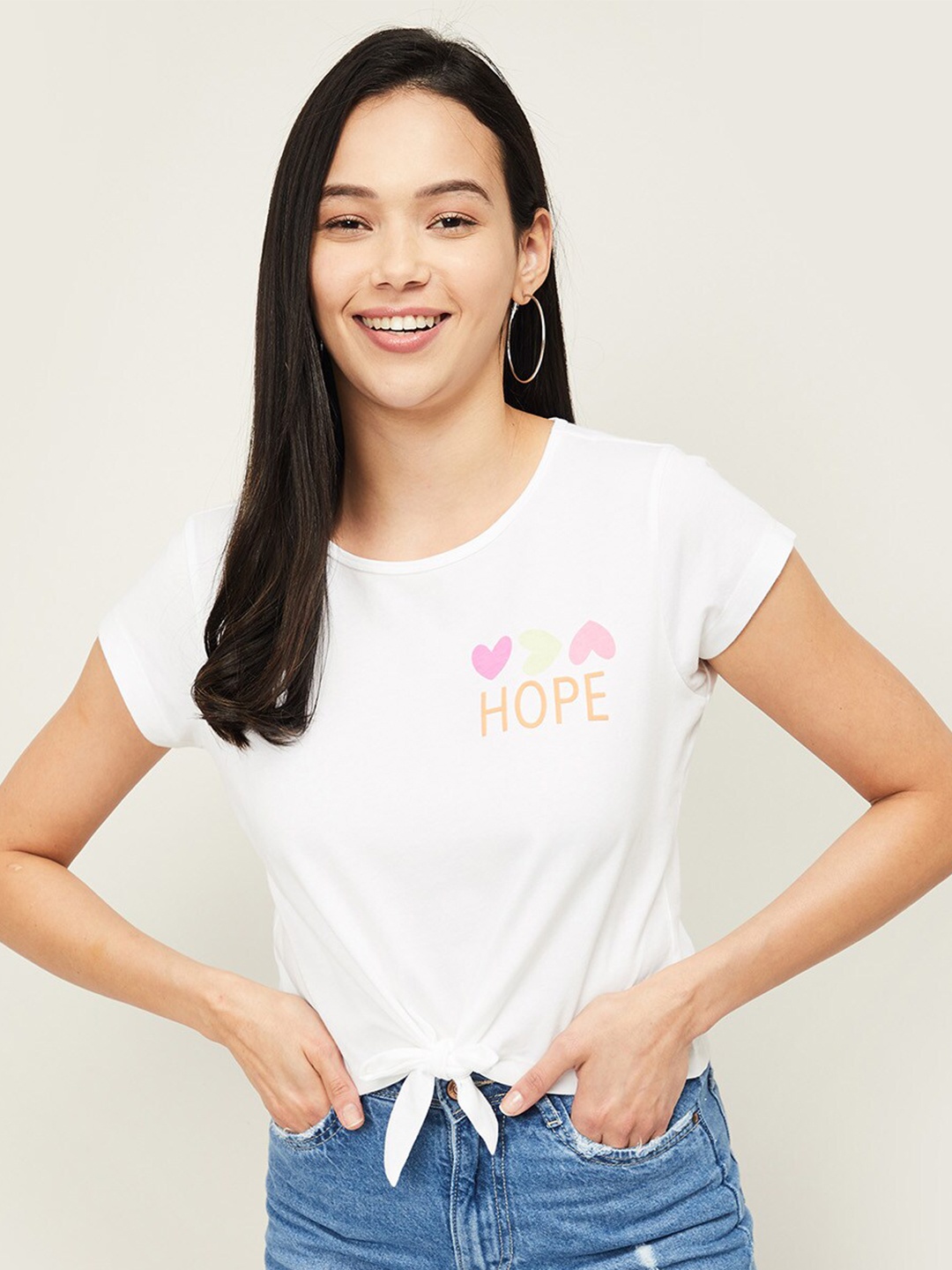 

Fame Forever by Lifestyle White Placement Print Top