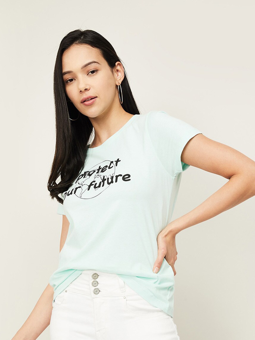 

Fame Forever by Lifestyle Green Print Top