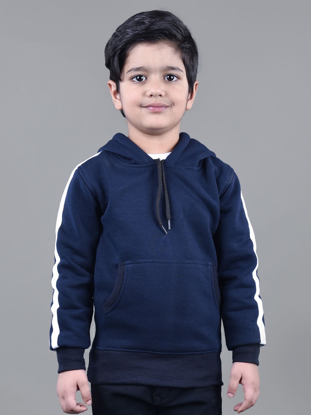 

ahhaaaa Boys Navy Blue Hooded Sweatshirt