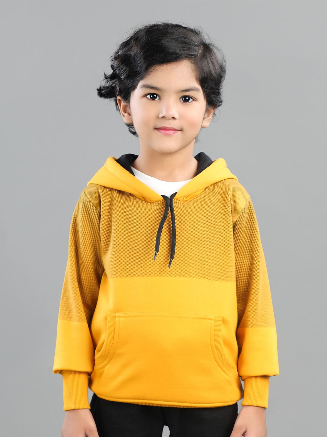 

ahhaaaa Girls Yellow Hooded Sweatshirt