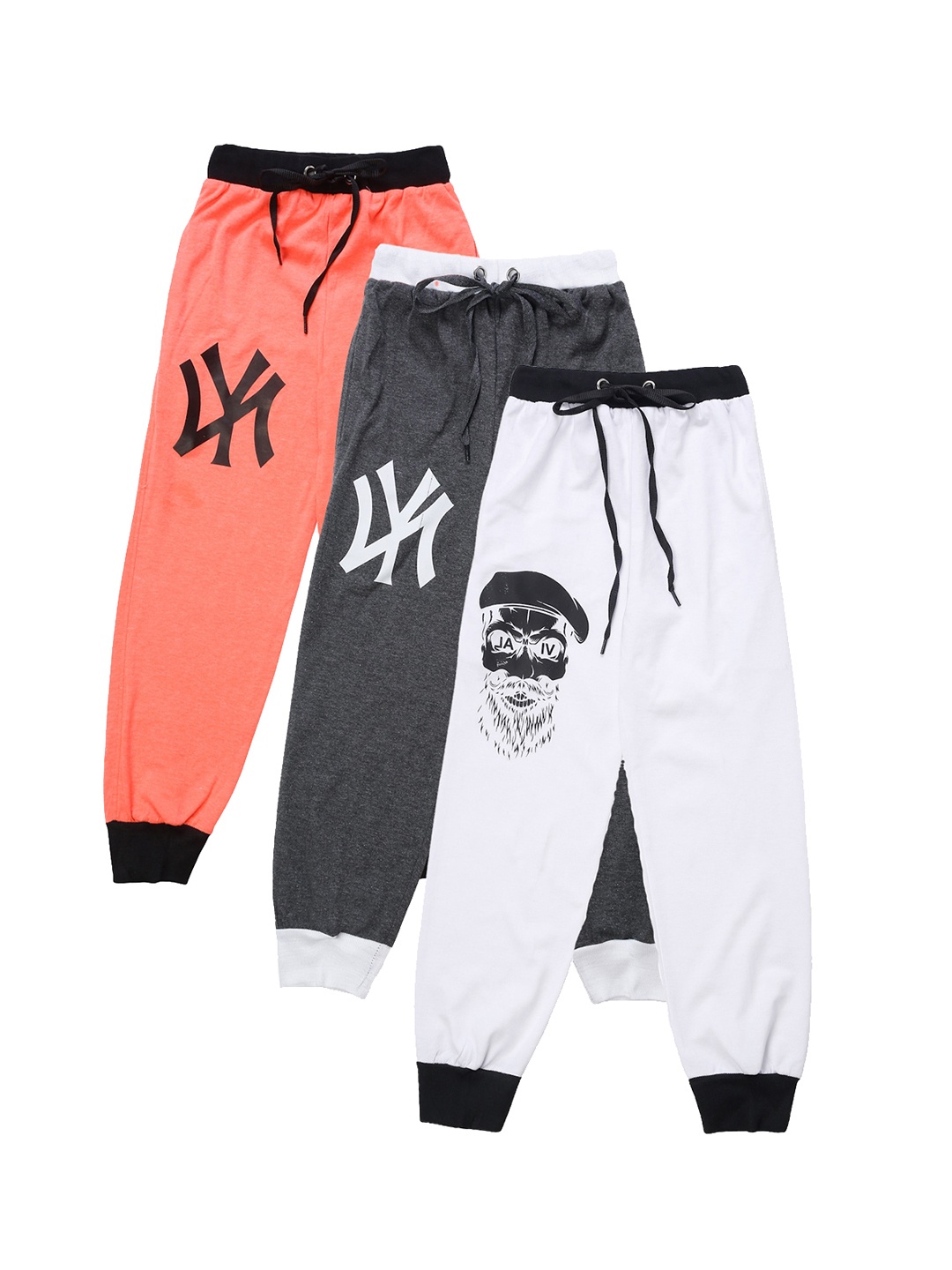 

VIMAL JONNEY Kids Pack of 3 Joggers, White
