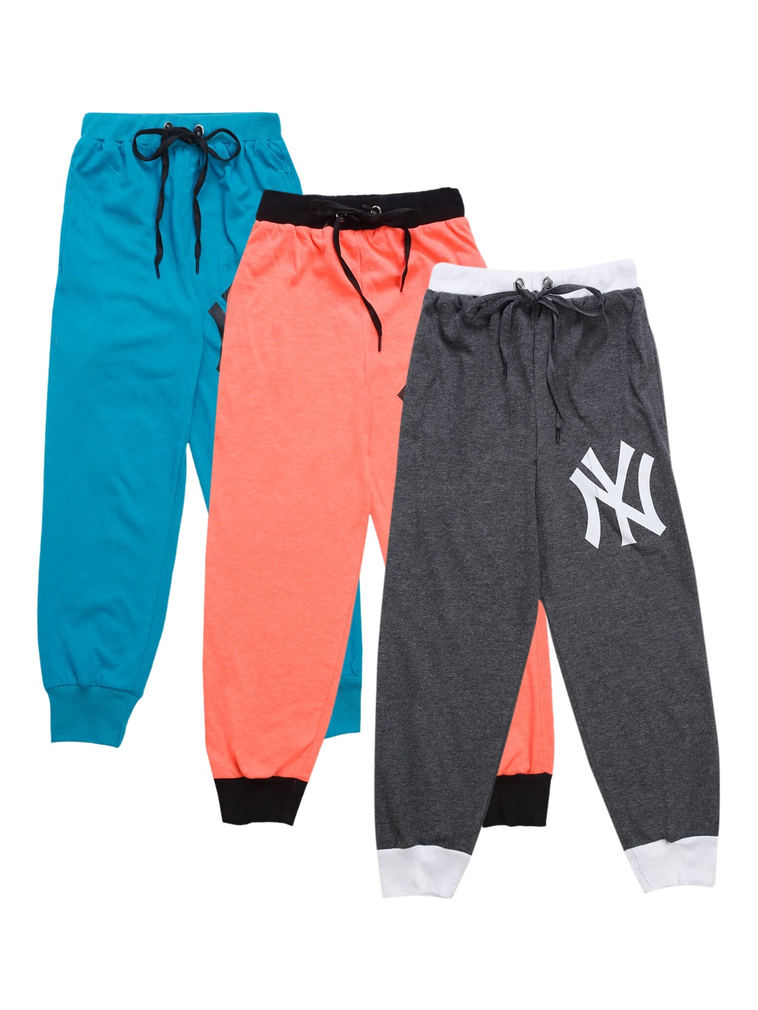 

VIMAL JONNEY Kids Pack Of 3 Solid Joggers, Grey
