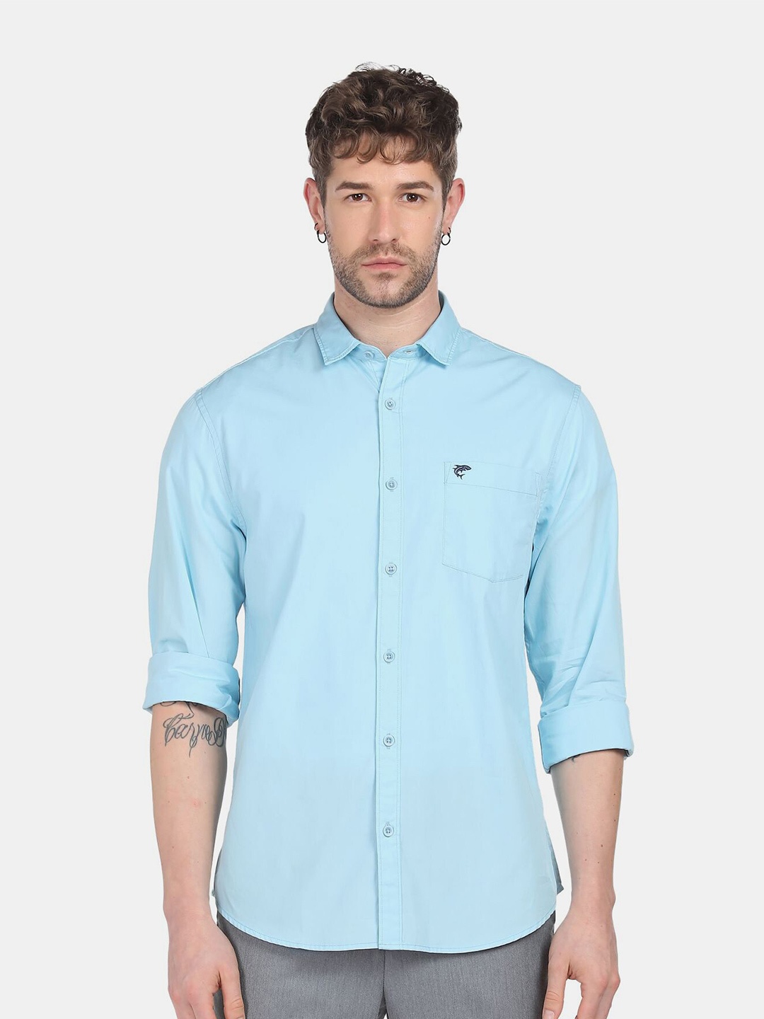 

Ruggers Men Blue Casual Shirt