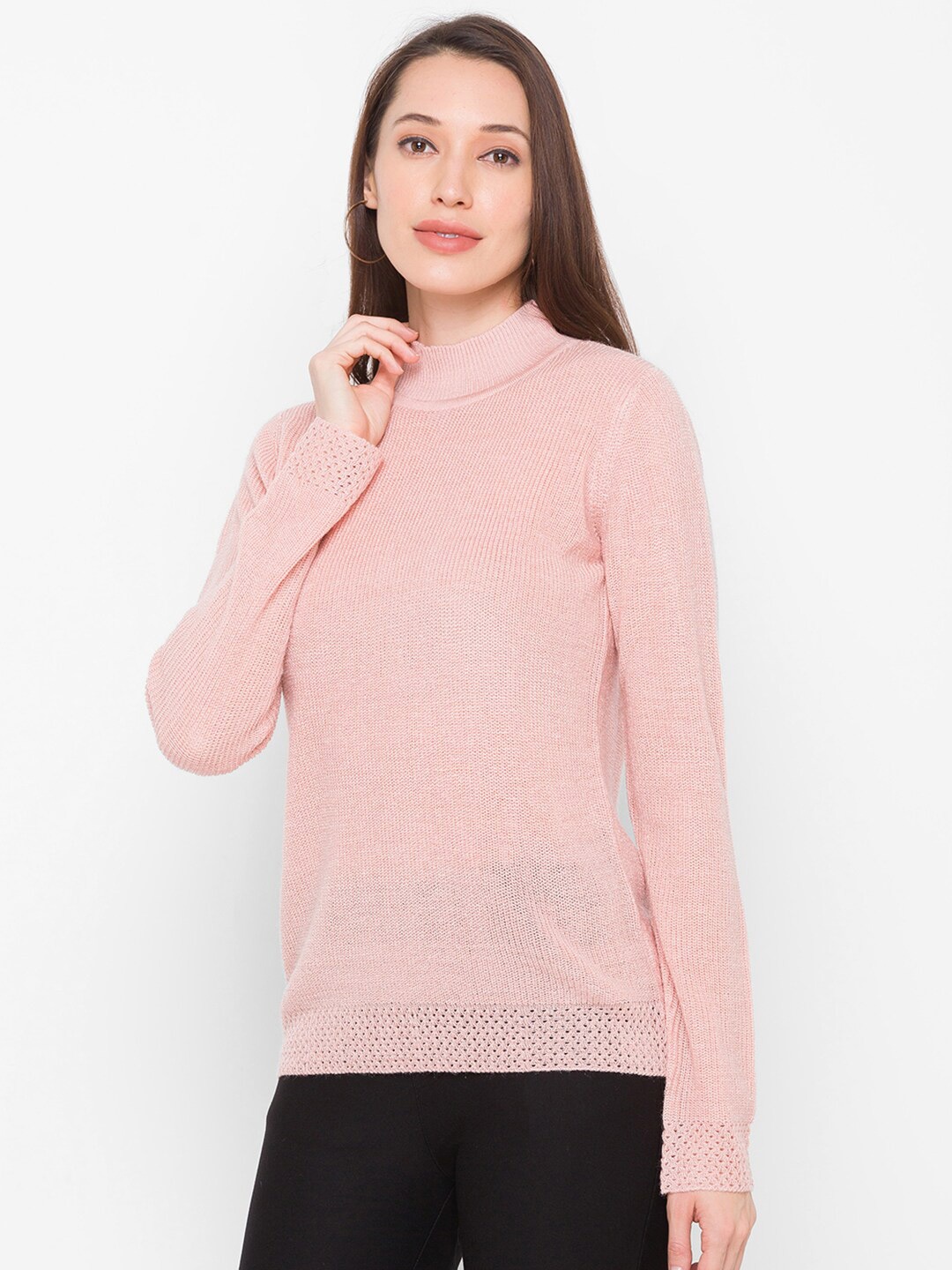 

Globus Women Pink Acrylic Pullover