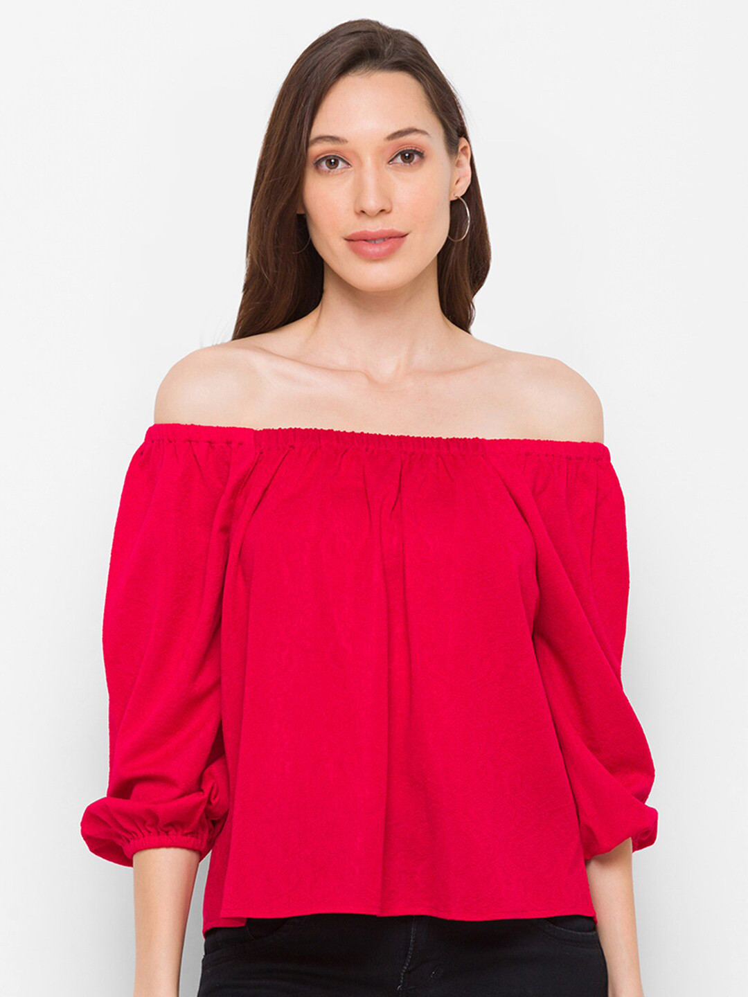

Globus Pink Off-Shoulder Bardot Top