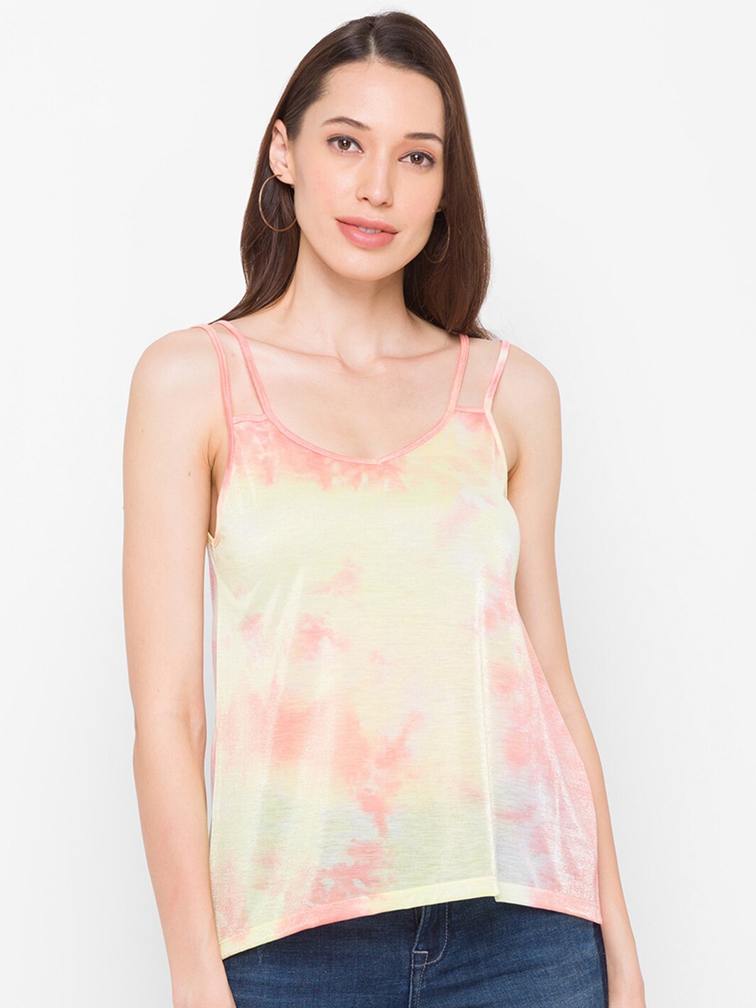 

Globus Orange Tie and Dye Top