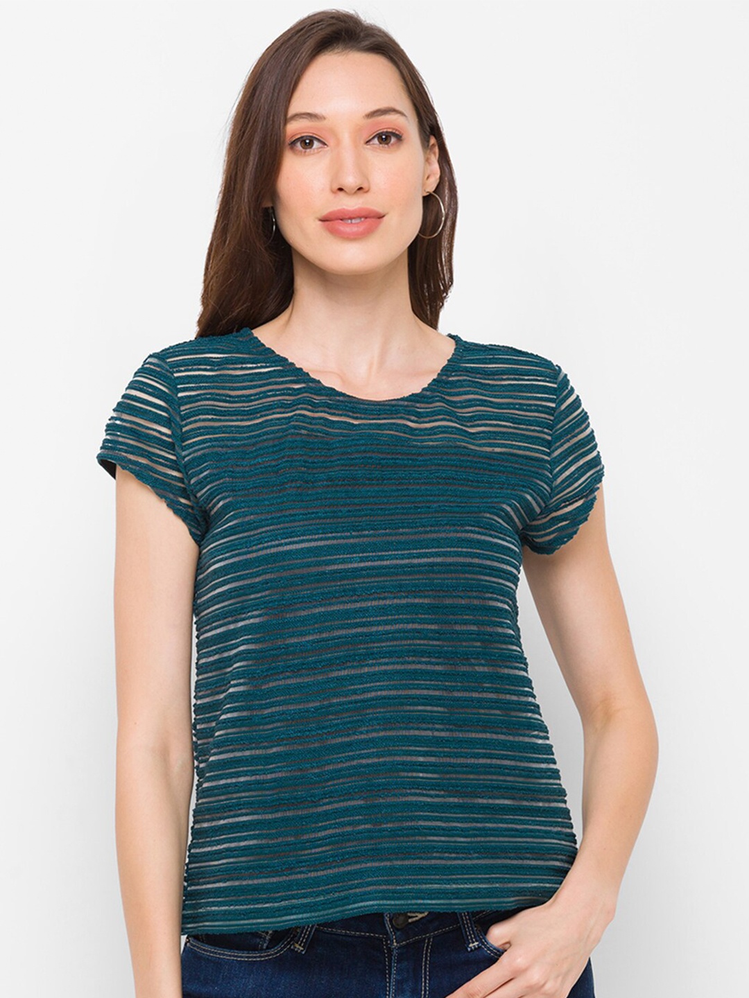 

Globus Green Striped Top