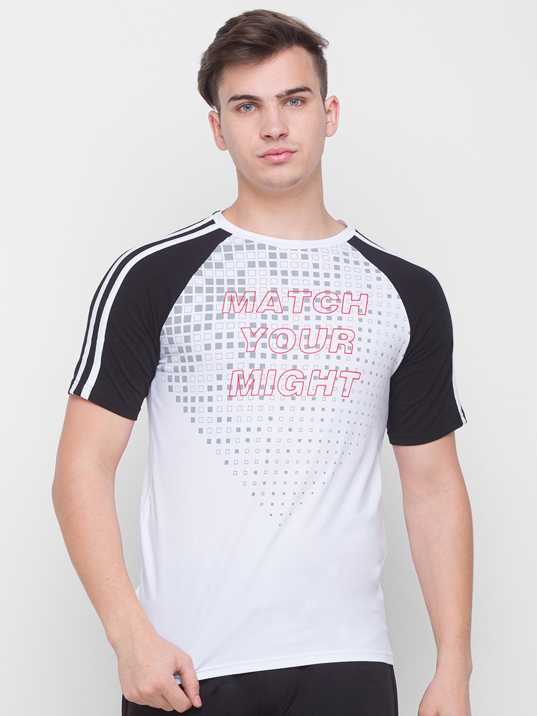 Globus Men White Typography Printed Drop-Shoulder Sleeves T-shirt