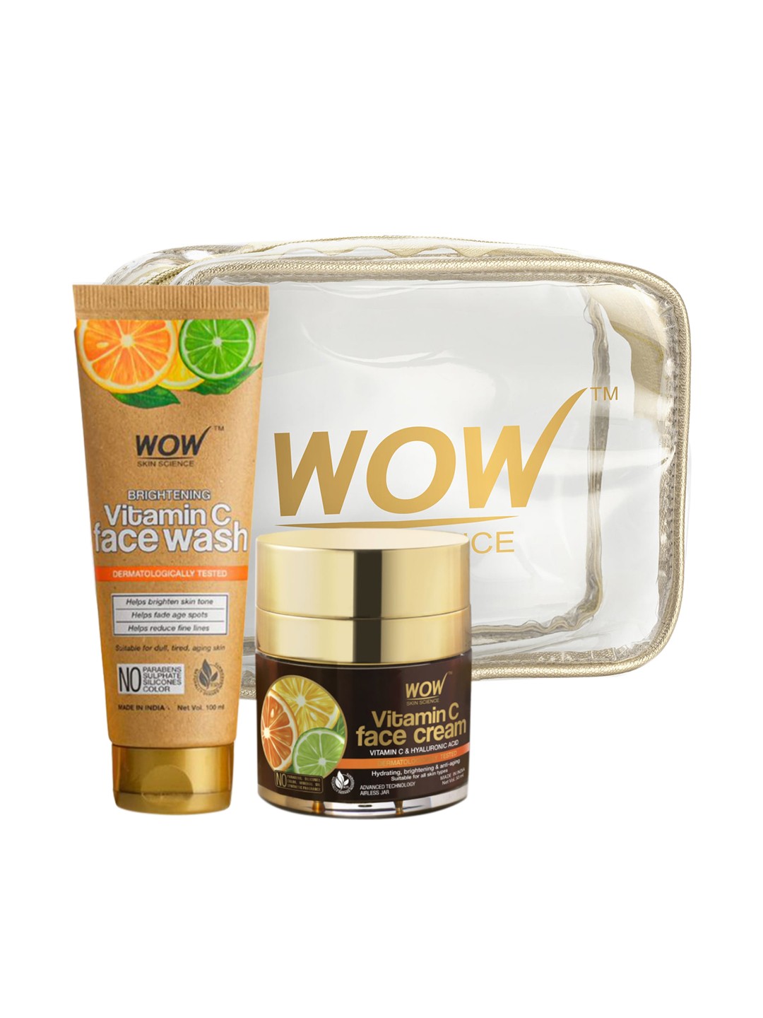 

WOW SKIN SCIENCE Vitamin C Face Wash & Face Cream Anti-Aging Kit, White