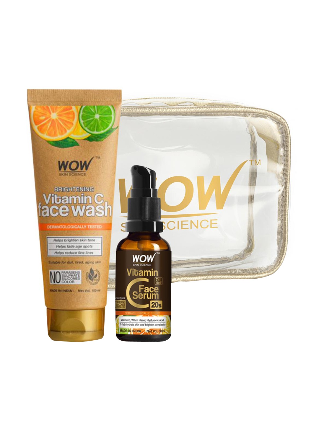 

WOW SKIN SCIENCE Vitamin C Face Wash & Serum, White