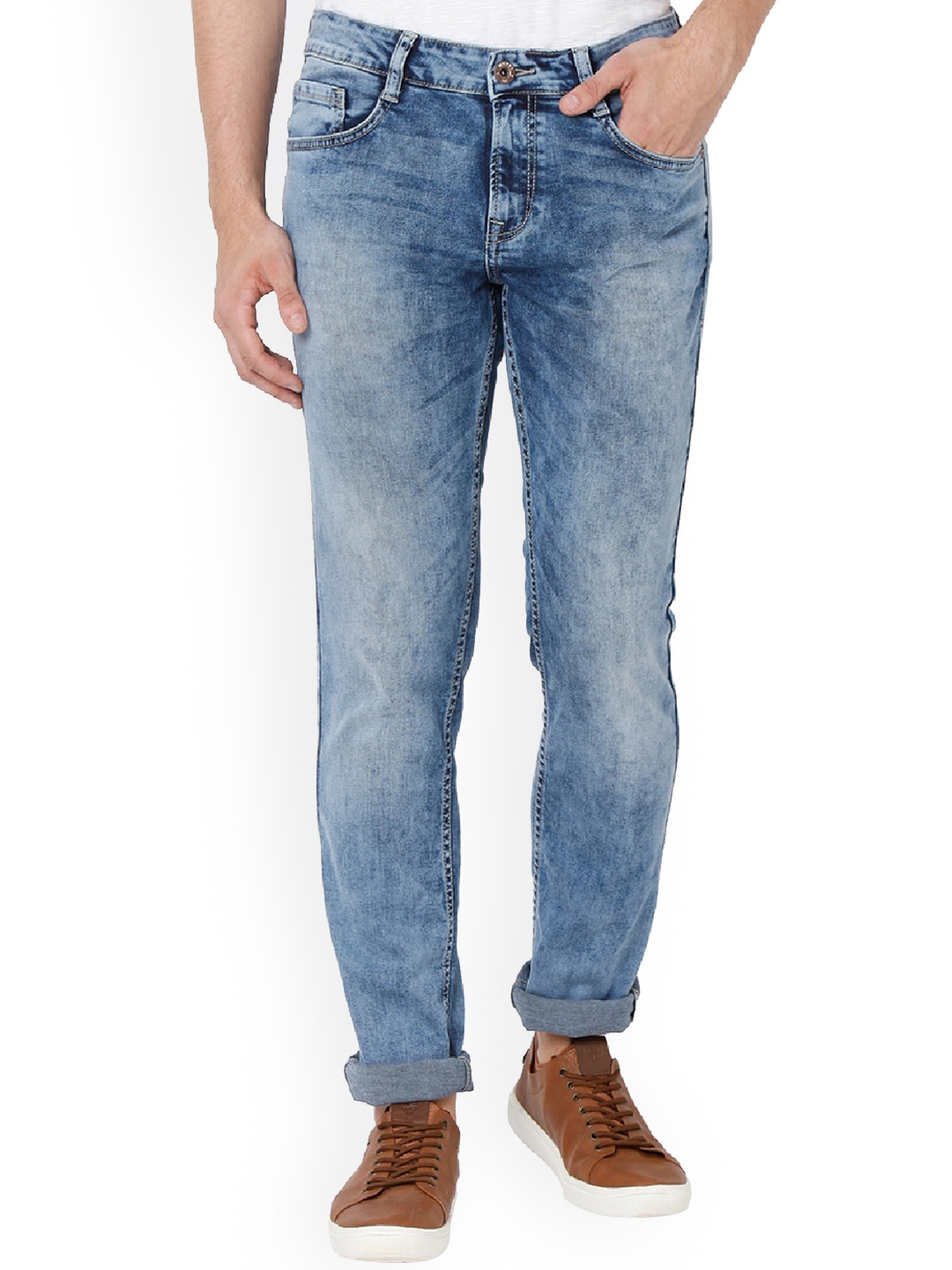 

Mufti Men Blue Slim Fit Heavy Fade Mid Rise Stretchable Jeans