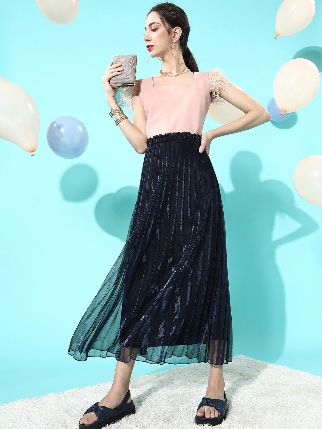 

COVER STORY Women Pretty Pink Solid Fringed Top