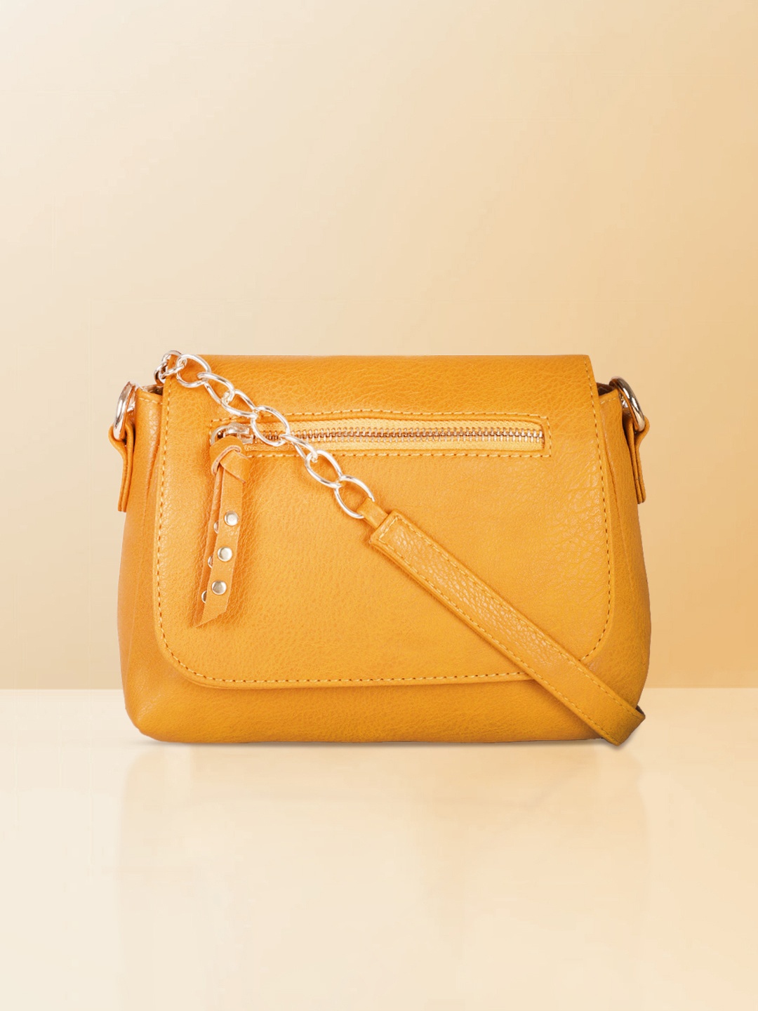

Roadster Mustard Yellow Solid Sling Bag