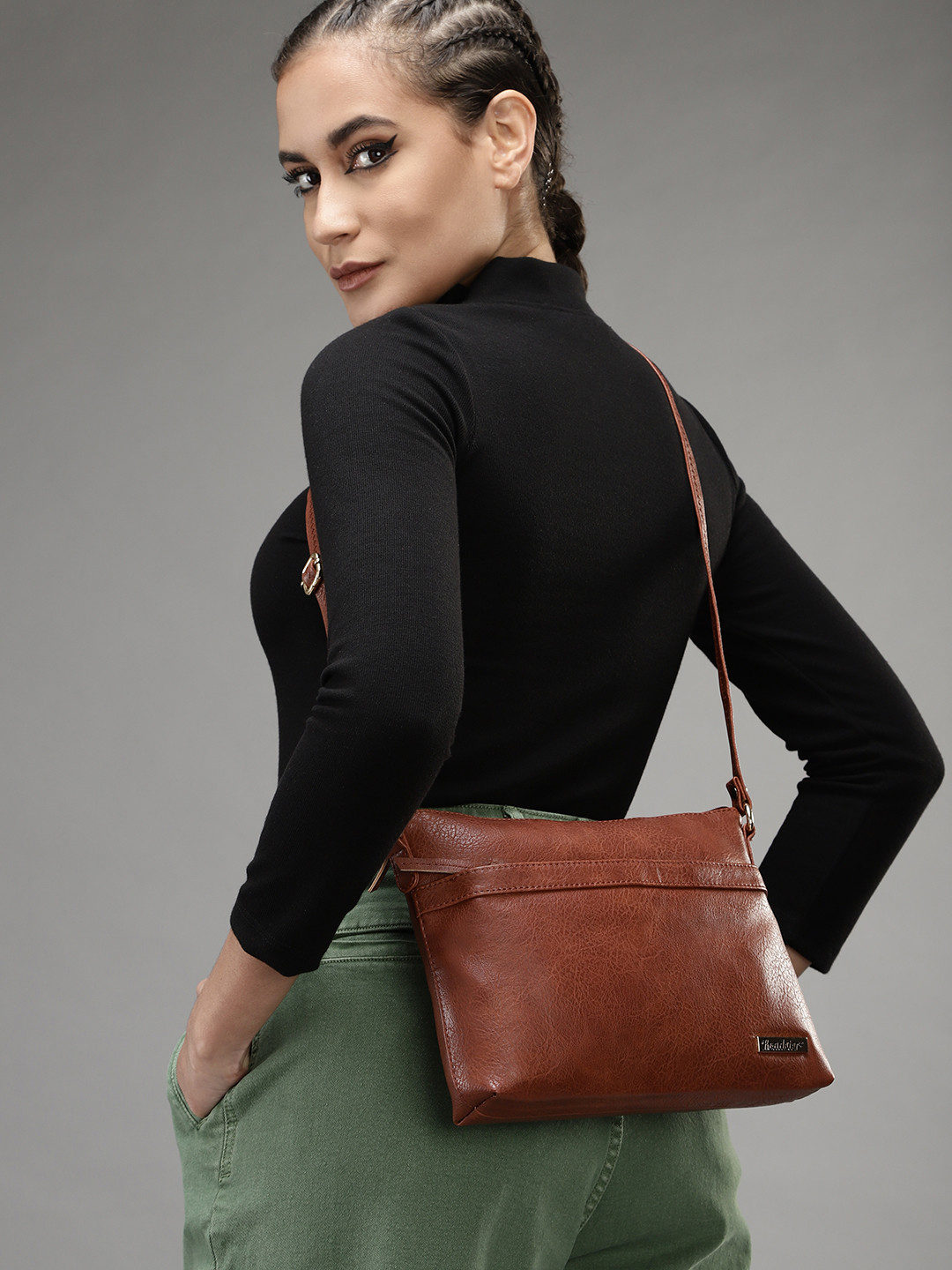 

Roadster Women Brown Solid Sling Bag