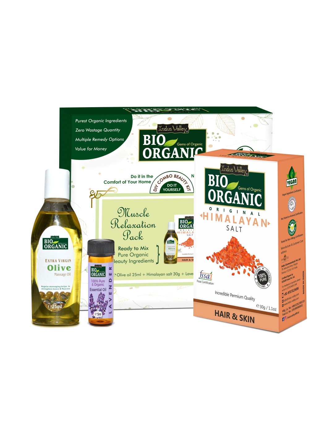 

Indus Valley Bio Organic Muscle Relaxation Gift Pack Diy Kit, Green