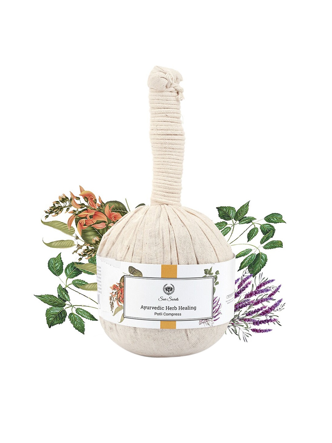 

Seer Secrets Ayurvedic Herb Healing Potli Compress-160gm, Brown