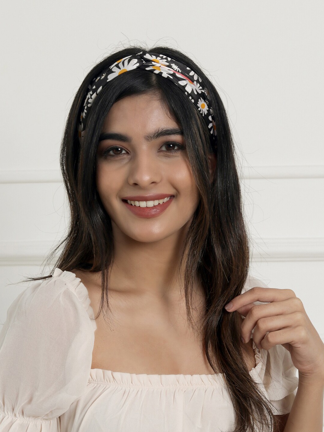 

ToniQ Women Black & White Hairband