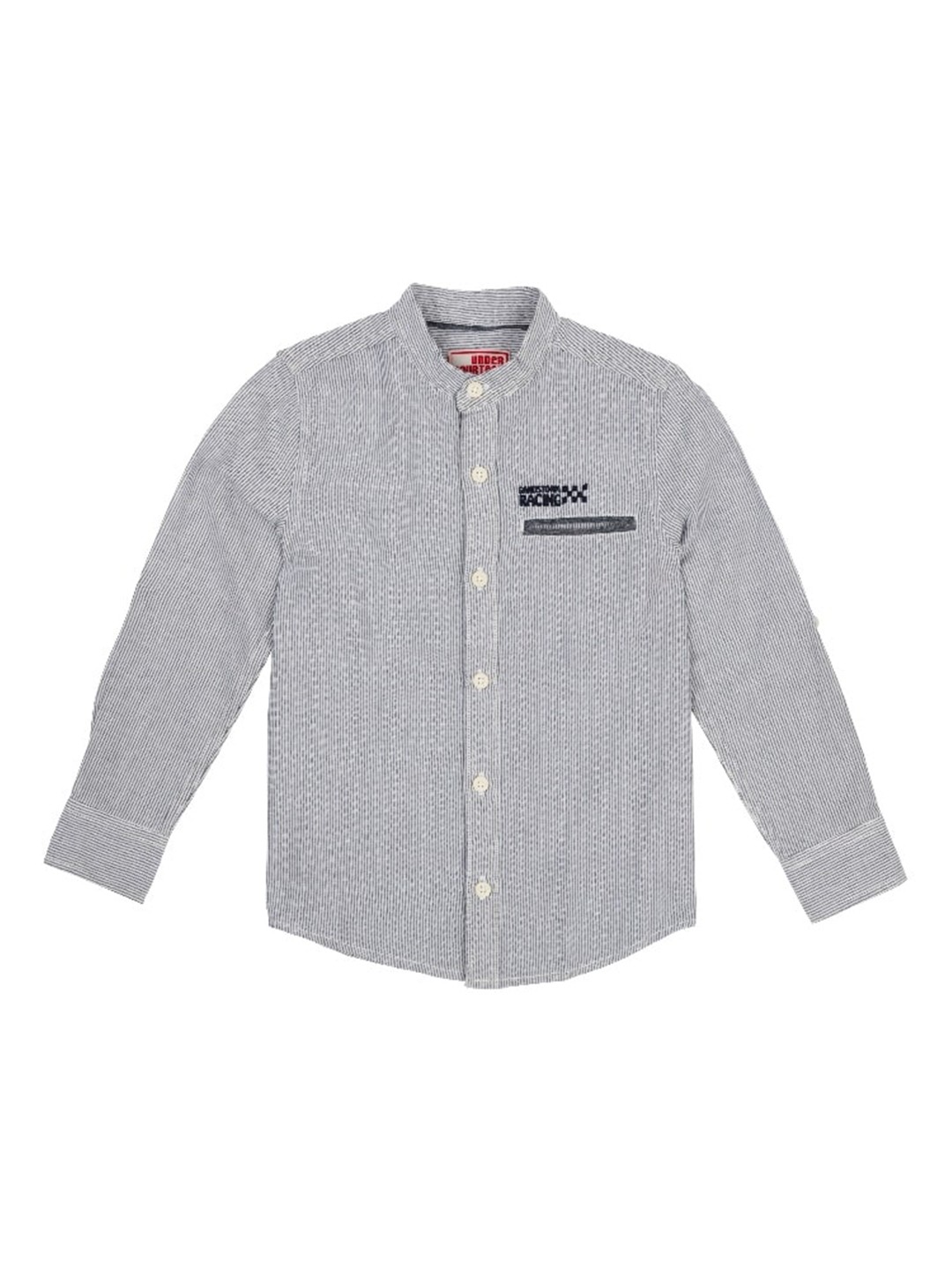 

UNDER FOURTEEN ONLY Boys Grey Checked Casual Shirt