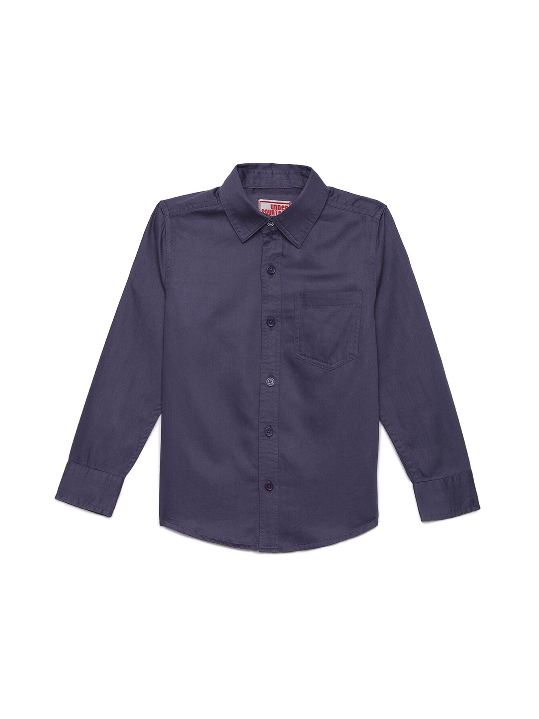 

UNDER FOURTEEN ONLY Boys Navy Blue Casual Shirt